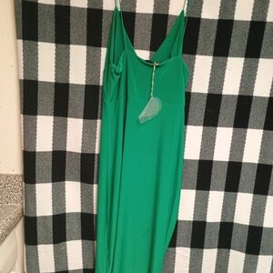 Chic Strapless Green Dress